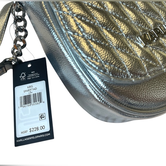 Karl Lagerfeld Paris Quilted Saddle Crossbody Bag
Silver - Picture 6 of 7
